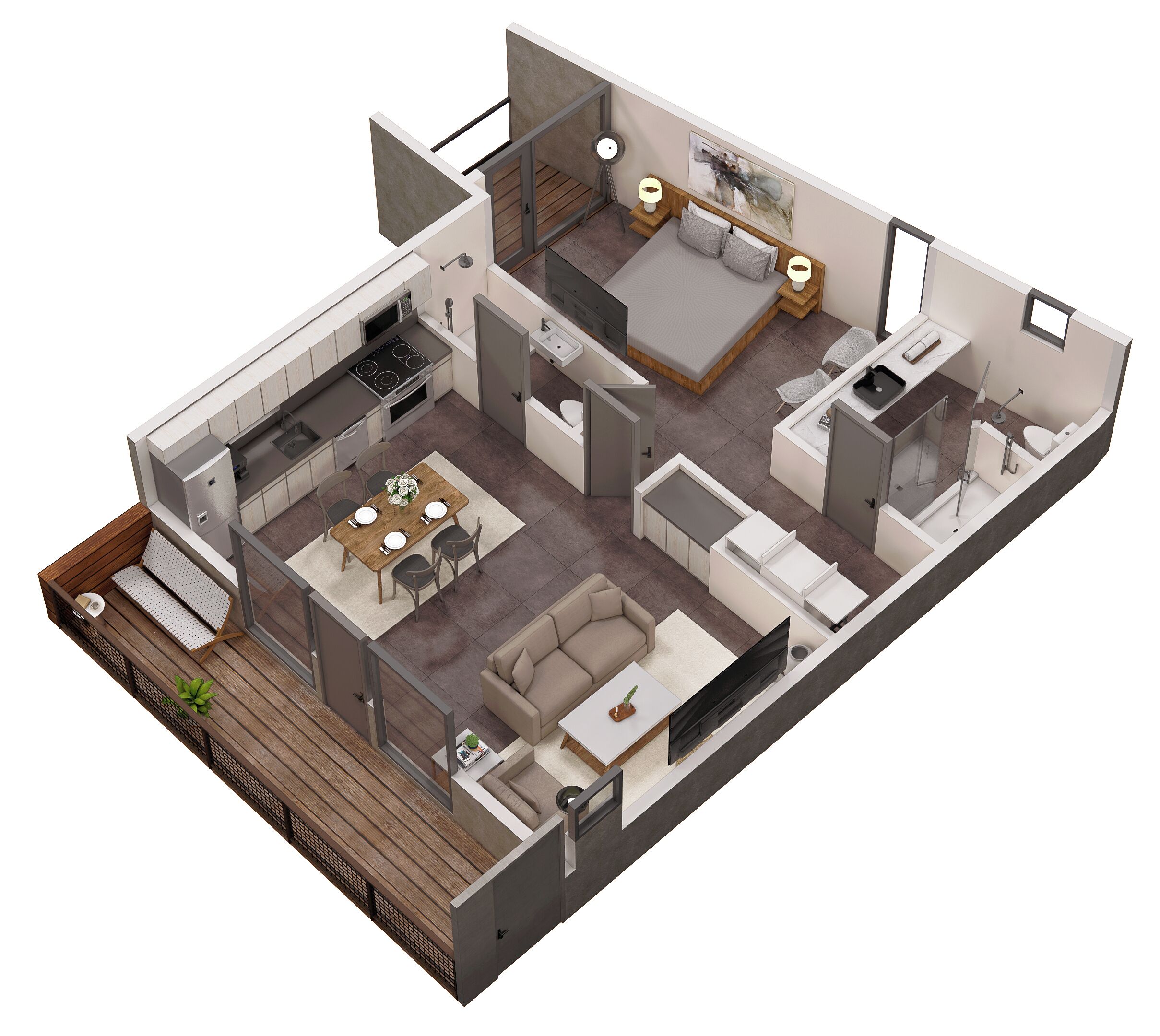 Deluxe 1 Bedroom w/ Sofabed | Floor plan