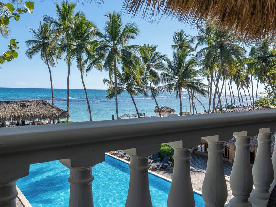 Double or Twin Room, Balcony, Beach View | View from room