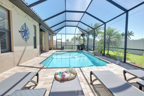 A heated pool