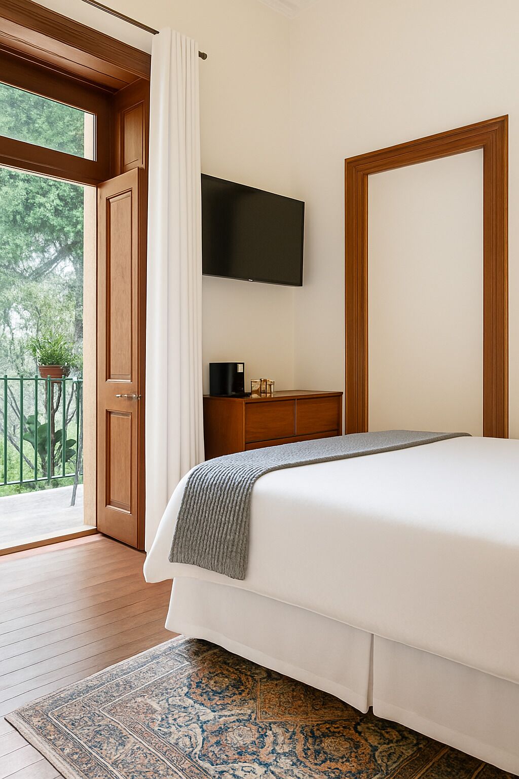 Premium bedding, down comforters, memory foam beds, in-room safe