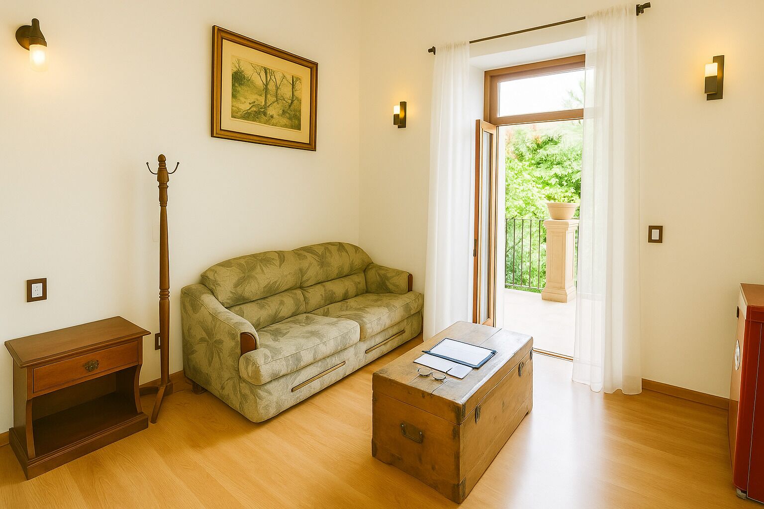 ルーム ダブルベッド 1 台 専用バスルーム | 高級寝具、羽毛の掛け布団、低反発ベッド、セーフティボックス (室内)