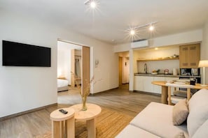 Comfort Apartment, 1 King Bed, Non Smoking, Kitchen | Living area | 32-inch Smart TV with digital channels - TONALA by Mr. W (Mexico City)