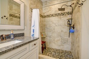 Shower, hair dryer
