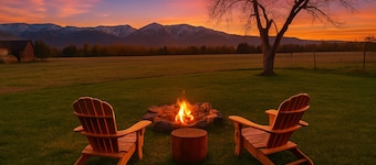 Glamping Near Glacier & Airport, 80 Acres, River Access, Mtn Views: Tent D