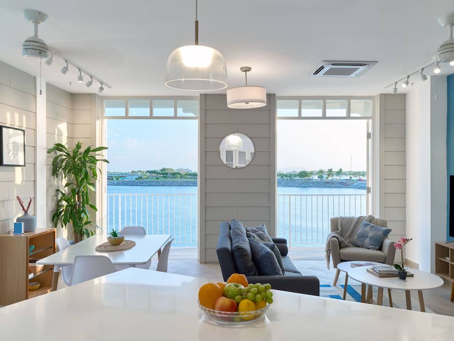 Apartment (1D) | Living area | 40-inch Smart TV with cable channels