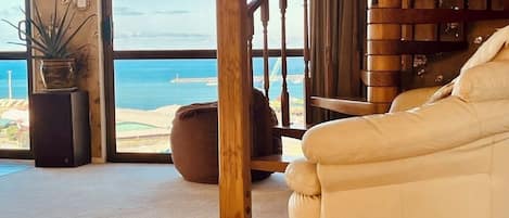 Smart-TV, Bücher, Musikbibliothek, Stereoanlage