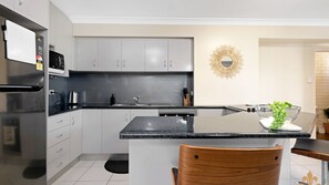 Microwave, oven, stovetop, dishwasher