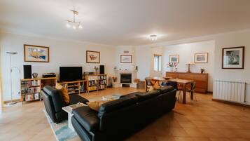Fernseher, Kamin, Videospiele, DVD-Player