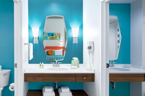 Hair dryer, towels