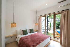 Vila, 3 quartos, vista para a piscina | 3 quartos, roupas de cama de algodão egípcio, roupas de cama premium