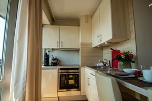 Microwave, dining tables