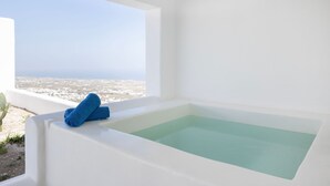 Family Suite with Hot Tub | 1 bedroom, in-room safe, desk, soundproofing - Zannos Melathron Hotel by Omilos Hotels (Santorini)
