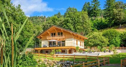 Chalet New 10 People With spa and heated swimming pool in the quiet and natural