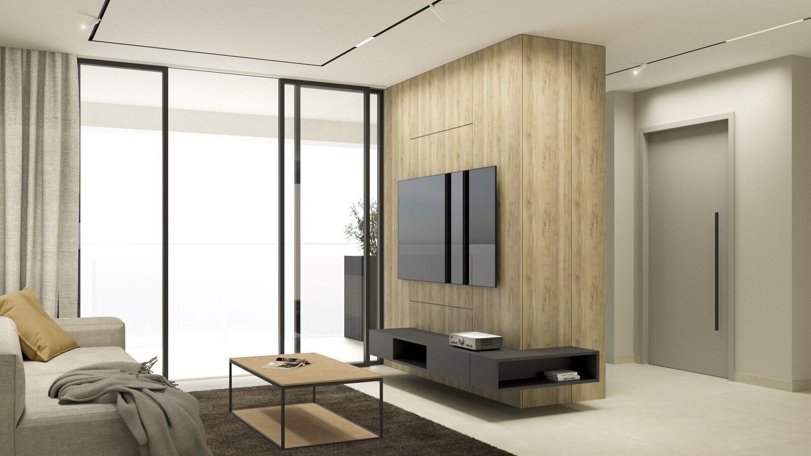 55-英寸智能电视 （配备卫星频道）、加热地板