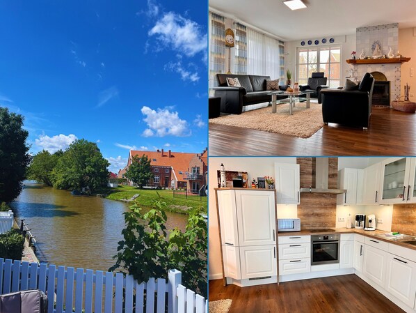 Fridge, microwave, oven, stovetop - Reeders Huus - Exklusives Ferienhaus am Siel (Greetsiel)