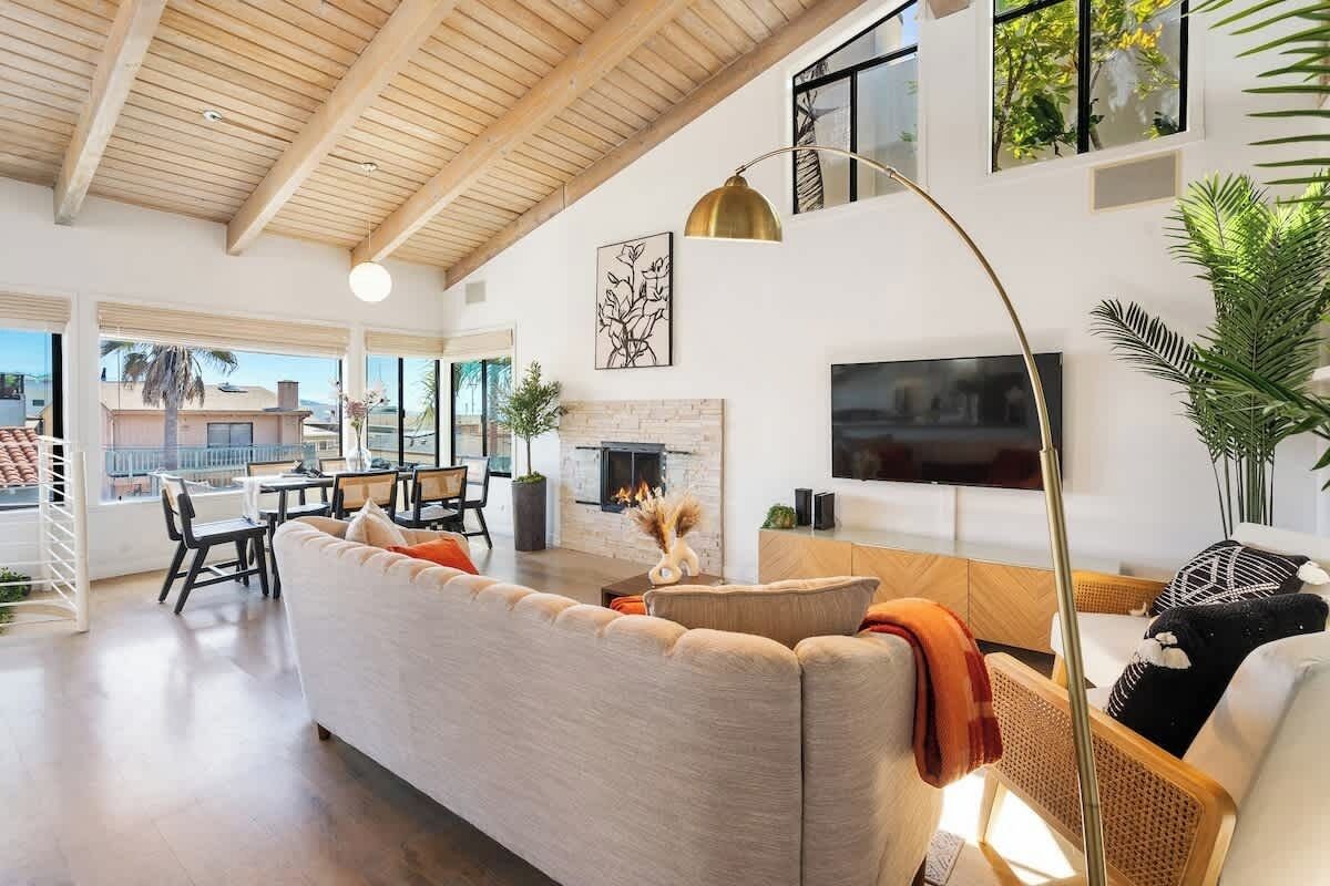 Télévision, cheminée, jeux vidéo