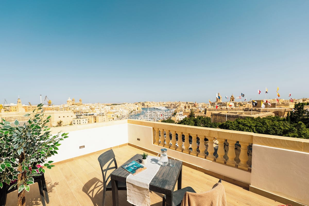 Superior Double Room, Terrace, Marina View | In-room safe, laptop workspace, blackout drapes, iron/ironing board