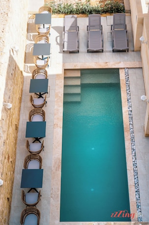 Double Room, Balcony, Pool View | In-room safe, desk, soundproofing, iron/ironing board