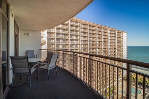 Outdoor dining - Seaside Serenity 15th Floor 2BR Condo with Balcony (North Myrtle Beach)