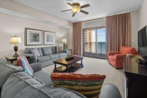 TV - Seaside Serenity 15th Floor 2BR Condo with Balcony (North Myrtle Beach)