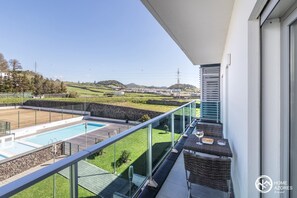 Premium Condo, 3 Bedrooms, Kitchen, Pool View | Balcony - Home Azores - Pico do Salomão Poolside Retreat (Ponta Delgada)