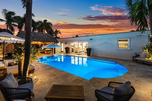 A heated pool
