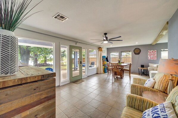 House (3 Bedrooms) | Interior - Lakefront Eufaula Cabin w/ Fire Pit & Private Dock (Eufaula)