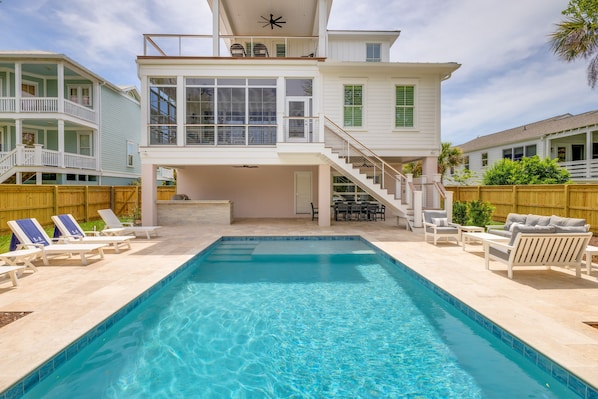 A heated pool