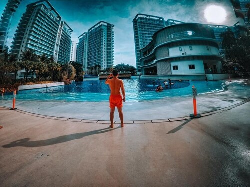 Enjoy manmade beach and wavepool in Azure residences at the center of the city!