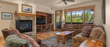 Télévision, cheminée