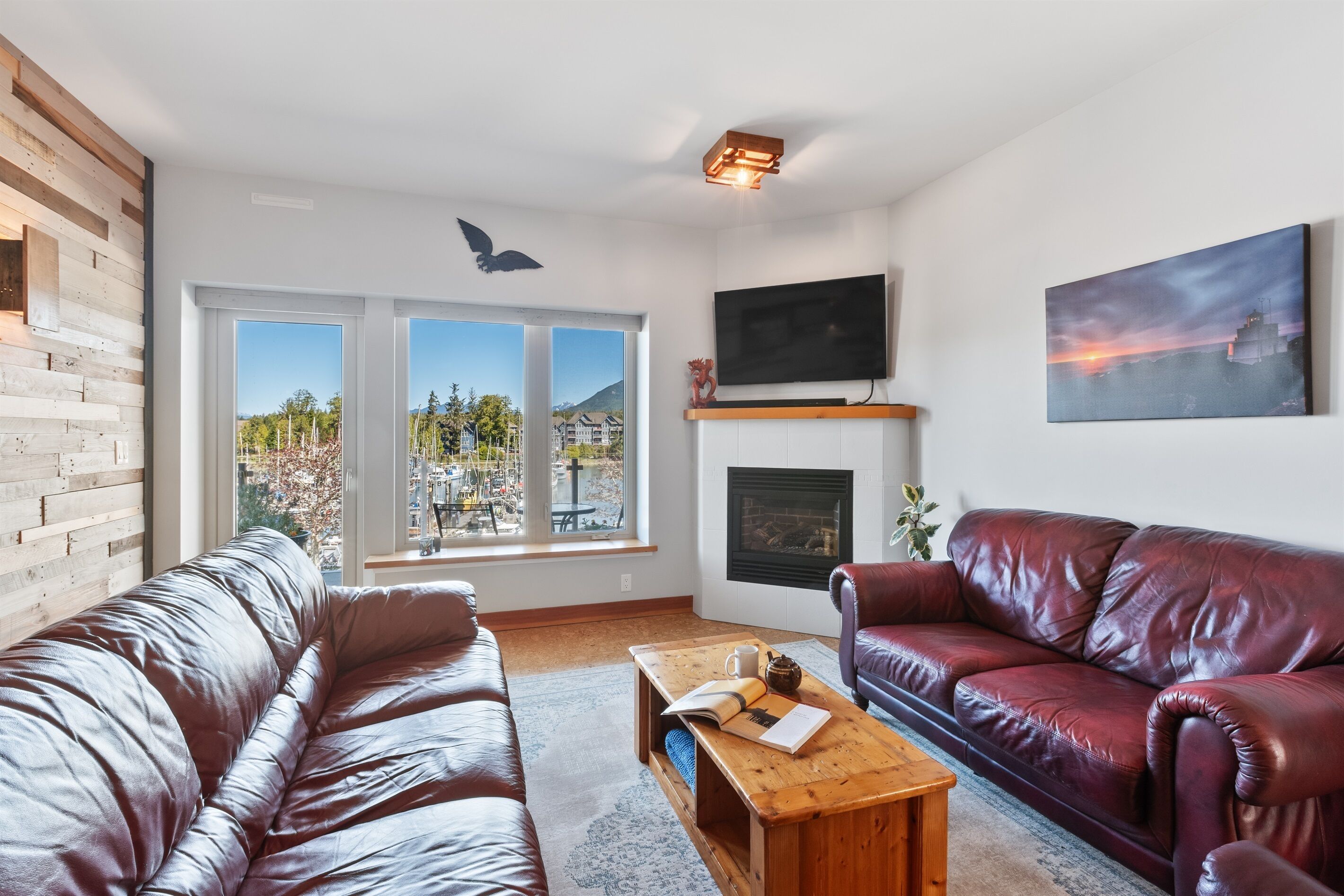 Smart-TV, peis og bøker