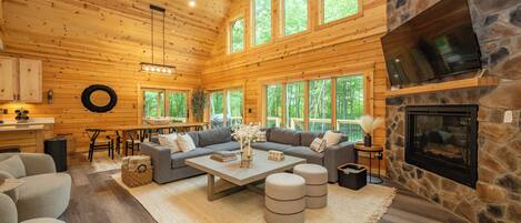 Smart TV, fireplace, table tennis