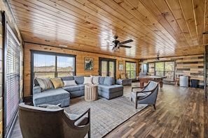 Smart TV, fireplace, video games, books