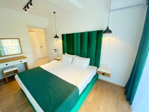 Appartement Luxe, vue ville | 1 chambre, literie de qualité supérieure, matelas mémoire de forme