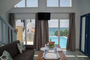 Luksus-villa - privat pool - havudsigt | Opholdsområde
