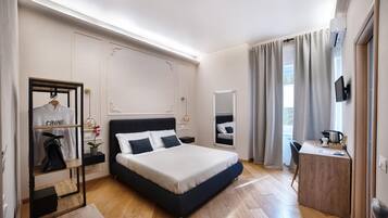 Habitación doble Confort, vista al patio | 1 habitación, sábanas de algodón egipcio y ropa de cama de alta calidad