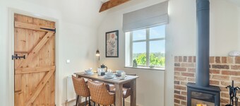 We love the views from the garden across open countryside.