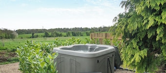 We love the views from the garden across open countryside.
