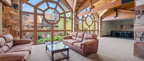 TV connectée, cheminée, baby-foot, table de tennis de table