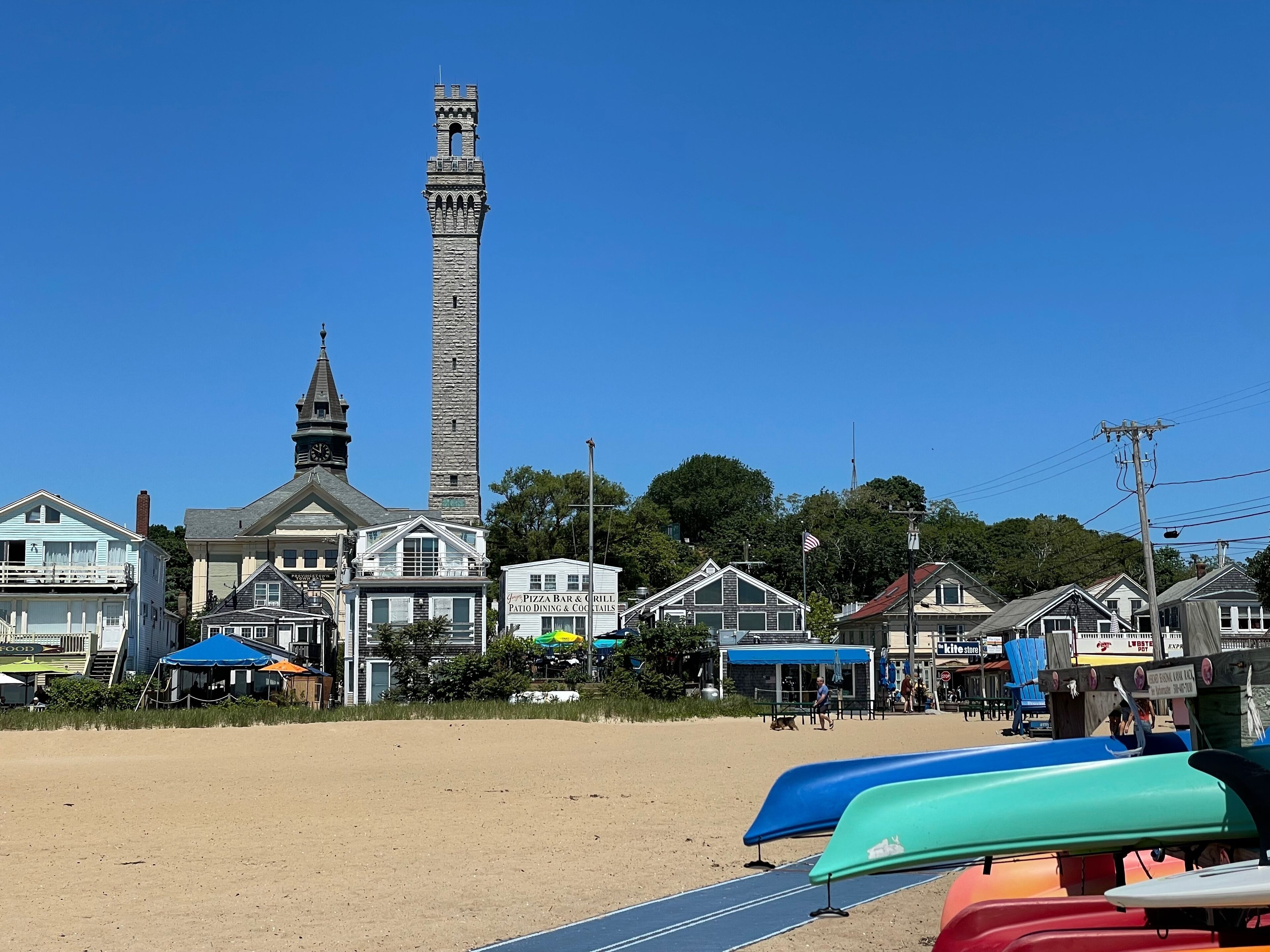 On the beach, beach towels