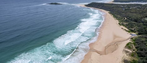 在海灘附近