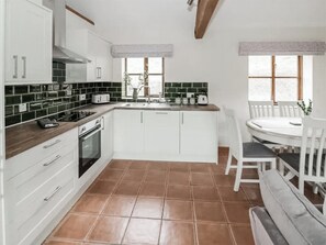 Dishwasher, high chair, cookware/dishes/utensils