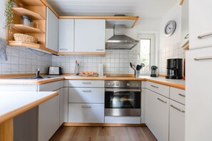 Microwave, stovetop, dishwasher, high chair