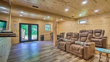 Smart TV, video games, foosball, books