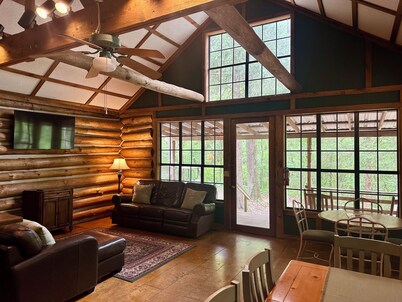 Antlers - An authentic log cabin experience in the forest at Stag Leap Cabins!