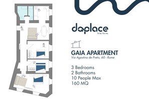 Floor plan - Daplace - Gaia Apartment (Roma)