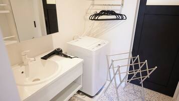 Hair dryer, towels