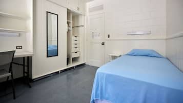 Desk, free WiFi, bed sheets