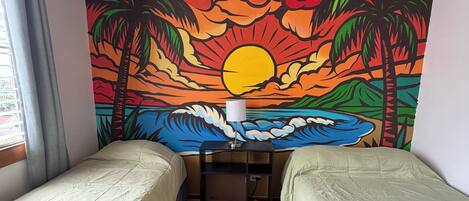 Standard Single Room, Multiple Beds, Non Smoking, Partial Ocean View | Desk, free WiFi, bed sheets