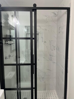 Shower, hair dryer, towels, soap - Best Choice. Spacious, 1BR 1BA Apt in NW DC area with free street parking. (Washington)